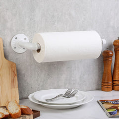 Under cabinet mount Industrial 1/2 or 3/4 Pipe Paper Towel Holder (Pick  your height 3, 4, or 5 pipe)