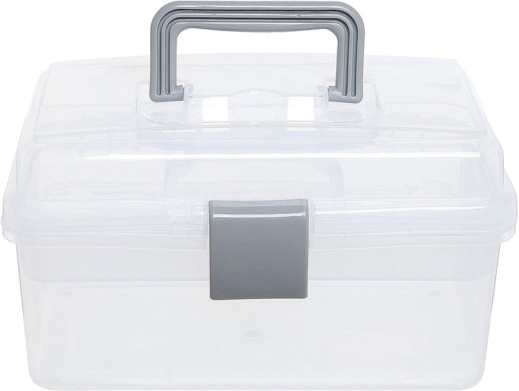 Clear Gray Multipurpose First Aid, Arts & Craft Supply Case, Storage C –  MyGift
