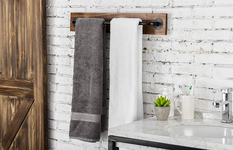 Paper Towel Holder, Industrial Pipe Towel Bar, Towel Bar on Rustic