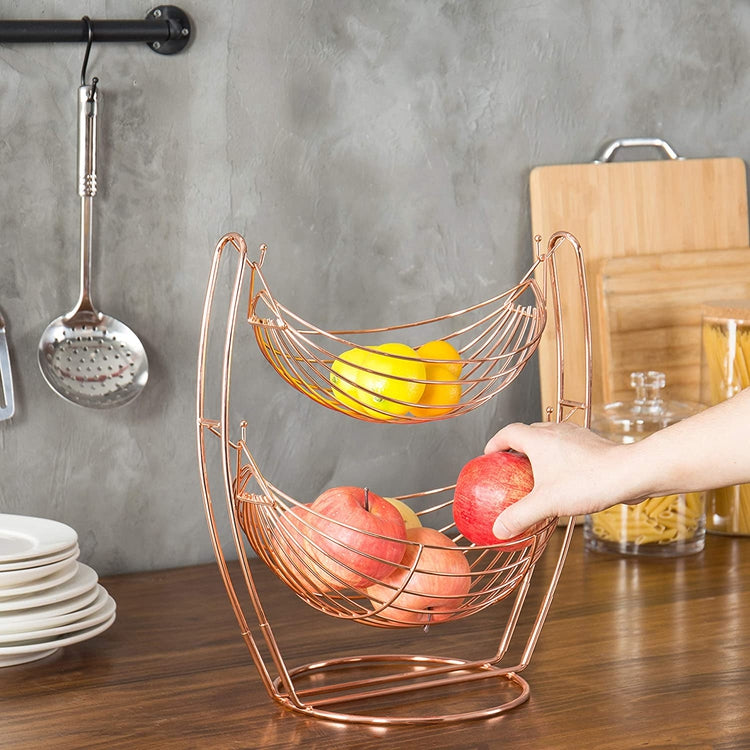 Marble Tiered Fruit Basket, Fruit Holder