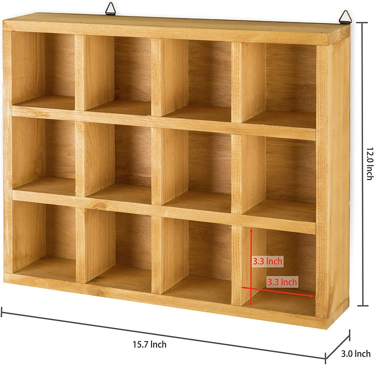 Wall Mounted Clear Acrylic Compartment Organizer Rack, Display Shadow Box  Shelf