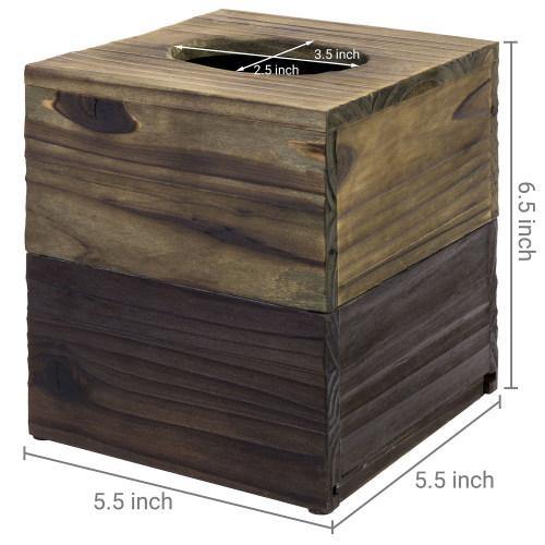 Dual-Tone Barn Wood Tissue Box Cover - MyGift