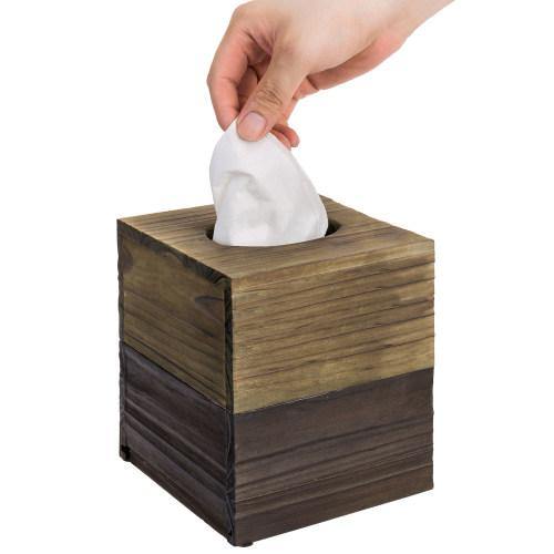 Dual-Tone Barn Wood Tissue Box Cover - MyGift