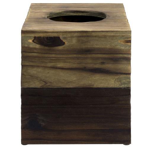 Dual-Tone Barn Wood Tissue Box Cover - MyGift