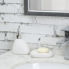 Modern Silver Ceramic Bathroom Accessory Set – MyGift