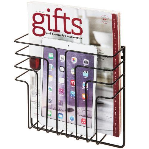 Black Metal Wire Magazine and File Rack - MyGift