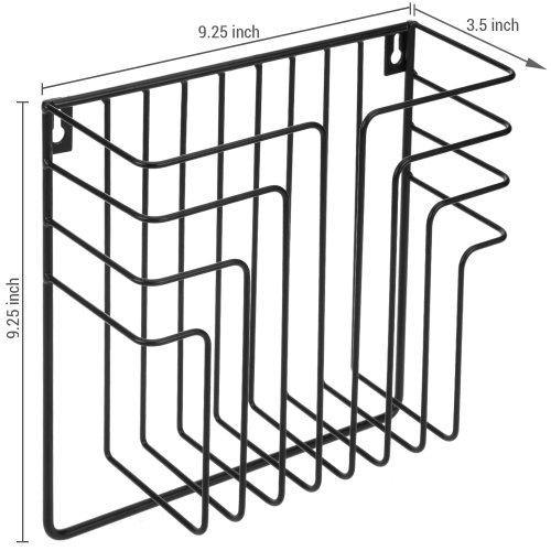 Black Metal Wire Magazine and File Rack - MyGift