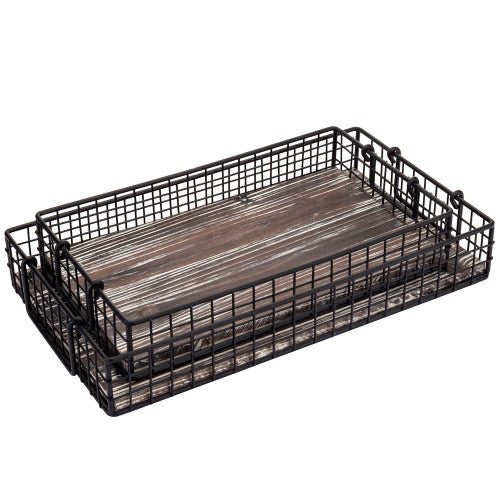 Trion Open Sided Black Metal Expandable Wire Tray - 19L x 5-10W