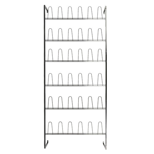 MyGift Black Metal Shoe Organizer for Entryway, Wall Mounted Shoe Rack for  Closet with 36 Hooks, Holds up to 18 Pair