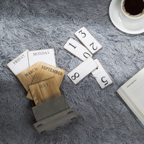 Vintage Style Solid Wood Perpetual Calendar-MyGift