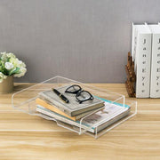 Clear Acrylic Stacking Desktop Document Trays, Set of 2 - MyGift