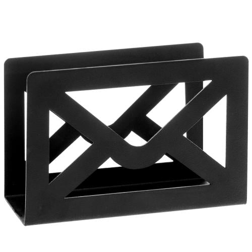 Black Metal Cutout Envelope-Design Mail Holder-MyGift