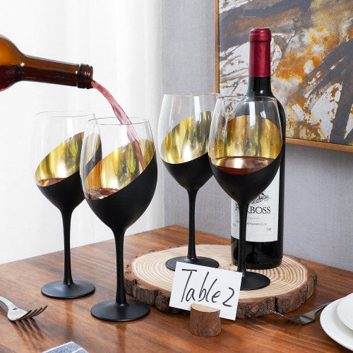 Electroplated Crystal Rose Gold Wine Glasses, Set of 4 – MyGift