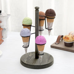 Wood Ice Cream Cone Serving Tray Ice Cream Cone Holder Ice Cream