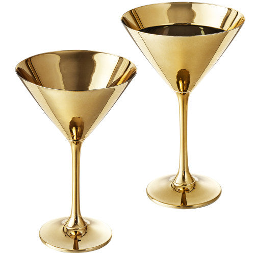 Cocktail Glass Set, Bling Martini Glasses, Gold Cocktail Glass Set, Di –  Casa Amore