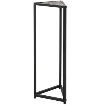 Triangular Torched Wood & Black Metal Stand, 36-inch – MyGift