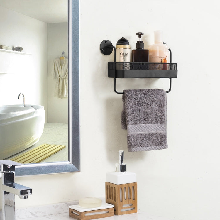Wall Mounted Hanging Storage Organizer Shelf Bathroom Rack Shower Caddy -  China Shower Caddy, Shower Shelf