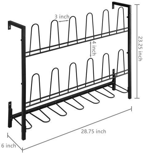 wall mounted shoe rack metal wire