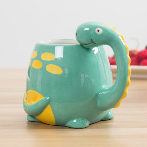 Brontosaurus Dinosaur Ceramic Coffee Mug, Turquoise-MyGift