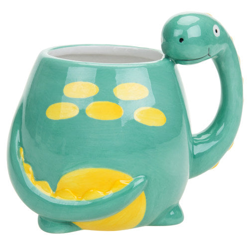 Brontosaurus Dinosaur Ceramic Coffee Mug, Turquoise-MyGift