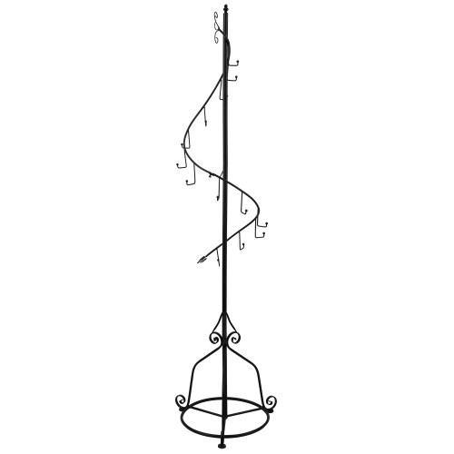 Elegant Black Metal 14 Hook Spiral Coat Hanger Stand – MyGift