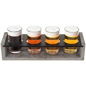 Gray-Washed Wood Beer Tasting Flight Set – MyGift