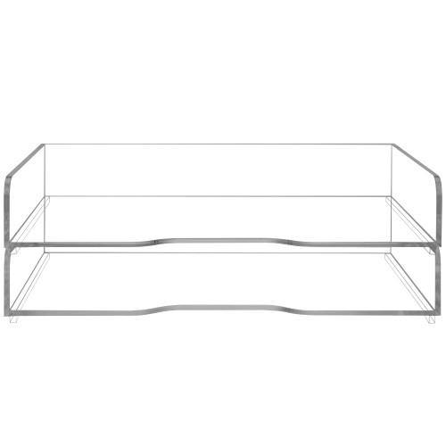 Clear Acrylic Stacking Desktop Document Trays, Set of 2 - MyGift