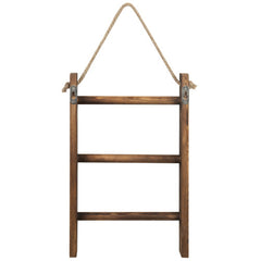 Whitewashed and Burnt Brown Wood Hanging Hand Towel Ladder – MyGift