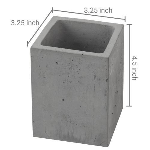 Modern Gray Concrete Pencil Cups, Set of 3 - MyGift