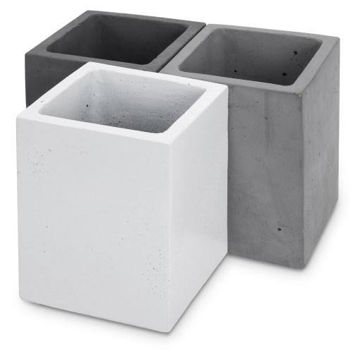 Modern Gray Concrete Pencil Cups, Set of 3 - MyGift