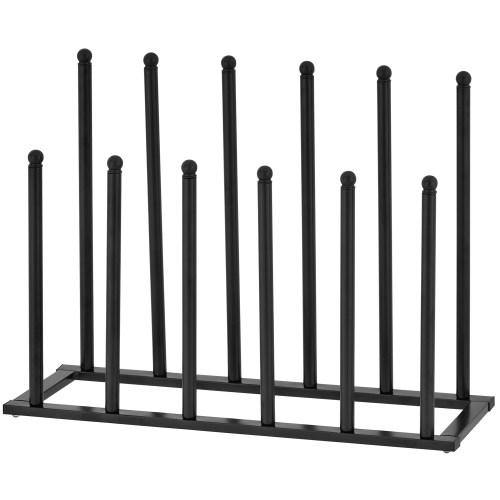 Modern Black Metal 6-Pair Boot Rack - MyGift