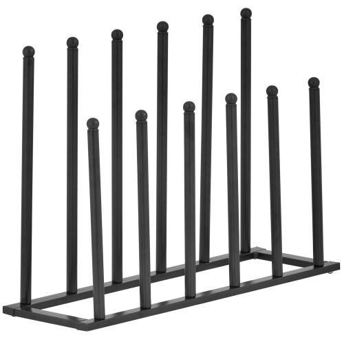 Modern Black Metal 6-Pair Boot Rack - MyGift