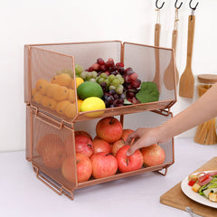 2 Compartment Wire Organizer Basket – MyGift