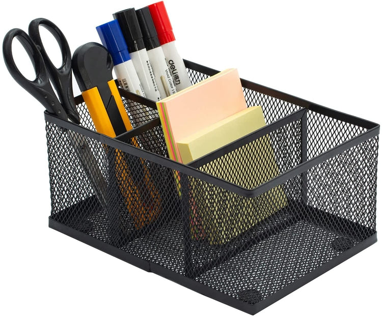 Black Metal Mesh Office Organizer-MyGift