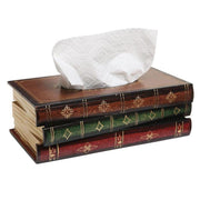 Antique Book Design Wood Bathroom Tissue Box Cover - MyGift