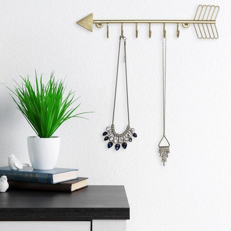 Arrow Design Brass-Tone Metal Jewelry Hanging Rack - MyGift