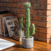 13-inch Artificial Saguaro Cactus in Cement Planter Pot - MyGift Enterprise LLC