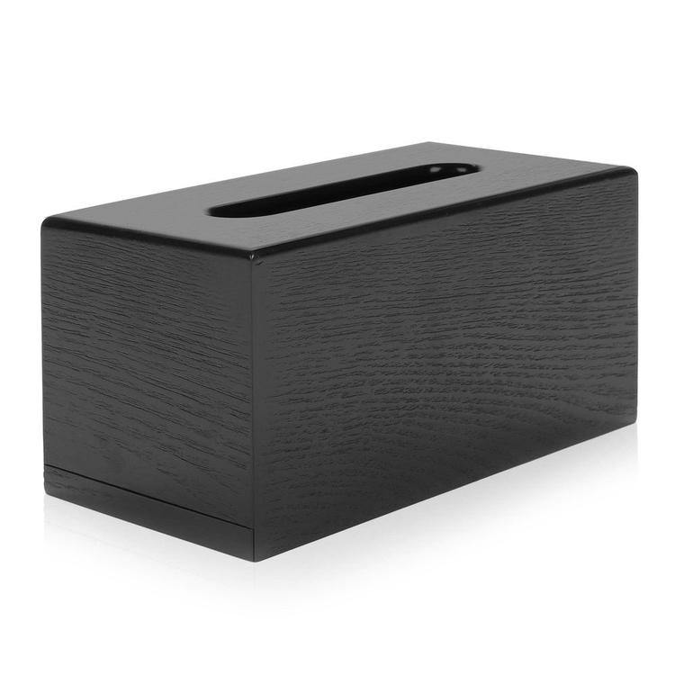 Black Wood Tissue Box Cover - MyGift