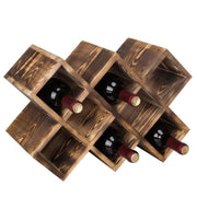 Burnt Wood 8-Bottle Wine Rack - MyGift Enterprise LLC