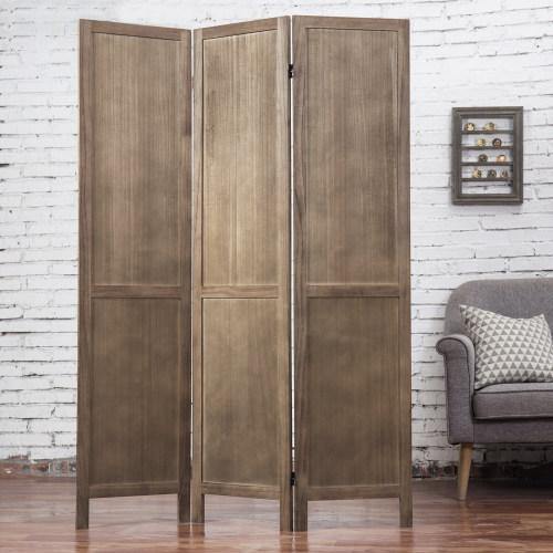 Burnt Wood Barn Door Style Room Divider - MyGift