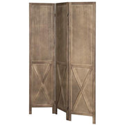 Burnt Wood Barn Door Style Room Divider - MyGift