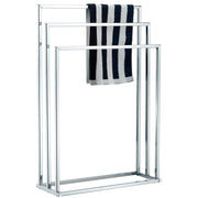 3 Tier Chrome Plated Silver-Toned Freestanding Towel Rack - MyGift Enterprise LLC