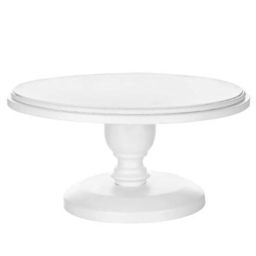 Classic White Round Cake Stand Pedestal, 10 inch - MyGift