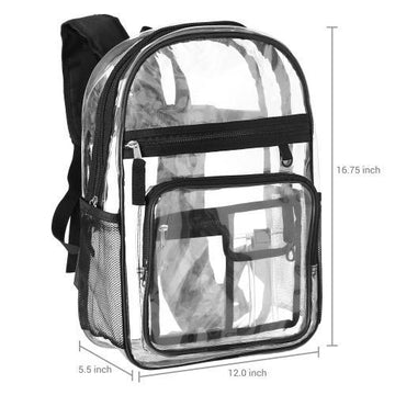 Clear Backpack with Black Trim – MyGift