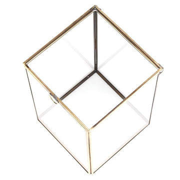 Clear Glass Plant Terrarium with Brass Metal Frame – MyGift