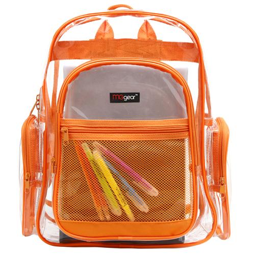 Orange 2024 clear backpack