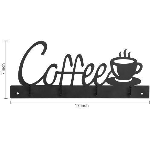 Coffee Cup Design Wall Mounted Mug Rack - MyGift