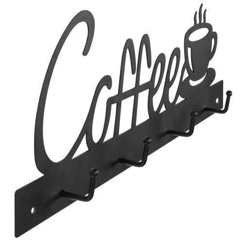 Coffee Cup Design Wall Mounted Mug Rack - MyGift