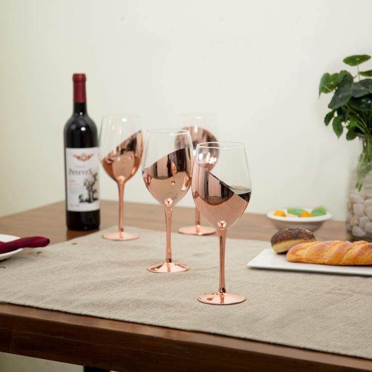 Copper-Dipped Wine Glasses, Set of 4 - MyGift