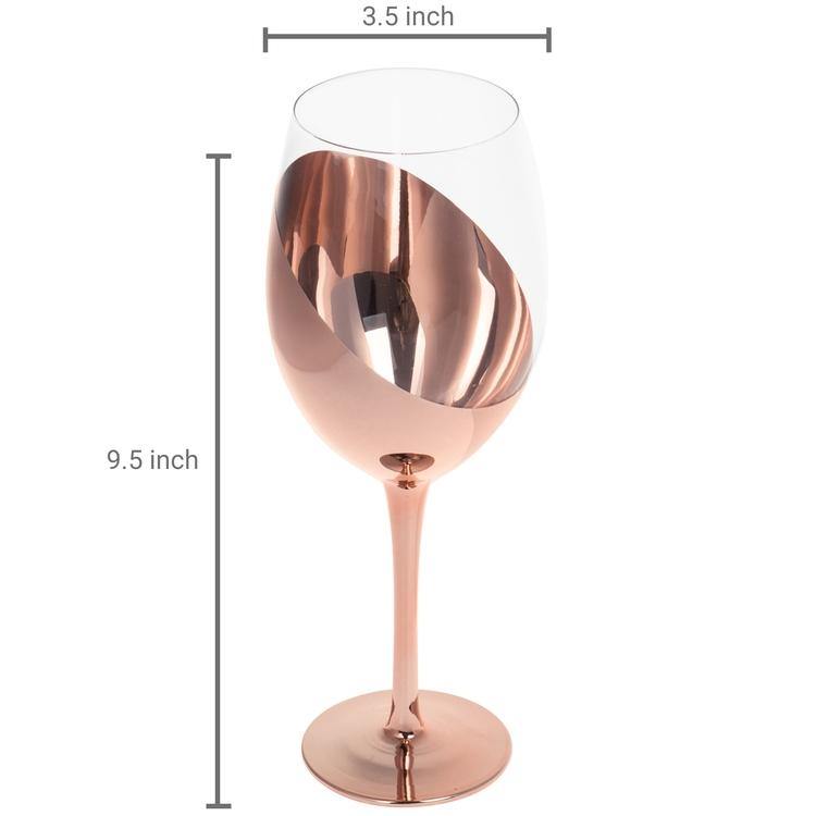 Copper-Dipped Wine Glasses, Set of 4 - MyGift